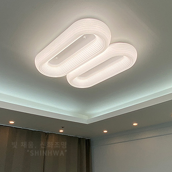 LED 유니콘 4등 거실 인테리어 조명 100W (3색변환)